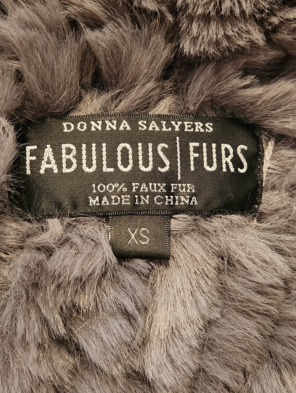🩶Donna Salyers Fabulous Furs🩶 - Slate Gray Faux Fur Vest - Picture 6 of 13